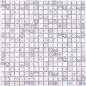 Preview: Mosaik Quadrat Glasmosaik Retro wood brown light Transluzent Holzoptik hellbraun matt