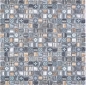 Preview: Glasmosaik Mosaikfliese Retro Ornament WOOD Weiß Ocker Anthrazit Fliesenspiegel - 78-W99