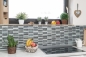 Preview: Batonnets de mosaique Mosaique de verre Day silver translucide aspect croise argent brillant