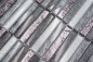 Preview: Batonnets de mosaique Mosaique de verre Day silver translucide aspect croise argent brillant