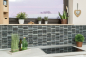 Preview: Batonnets de mosaique Mosaique de verre Night black translucide aspect croise noir brillant