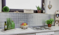 Preview: Mosaique Carre Mosaique de verre scintillant blanc translucide aspect diamant cristal brillant