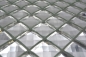 Preview: Mosaique Carre Mosaique de verre scintillant blanc translucide aspect diamant cristal brillant