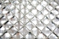 Preview: Mosaique Carre Mosaique de verre scintillant blanc translucide aspect diamant cristal brillant