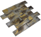 Preview: Mosaique de verre brun avec or brillant mur cuisine salle de bain douche - 88-SW01
