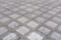 Preview: Mosaico Mosaico de vidrio cuadrado Wildlife blanco Translucido Wildlife look blanco brillante