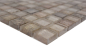 Preview: Mosaico cuadrado de vidrio mosaico de vida silvestre de color beige translucido mirada vida silvestre brillante