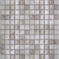 Preview: Glasmosaik Mosaikfliese beige glänzend Krokodil Struktur Wand Küche Bad Dusche - 68-WL34