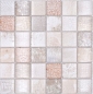 Preview: Glasmosaik Mosaikfliese KROKODIL Hellbeige Creme Braun Fliesenspiegel Wand - 78-W38