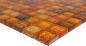 Preview: Mosaico cuadrado de vidrio mosaico de vida silvestre de color naranja translucido vida silvestre mirada brillante