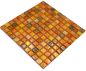 Preview: Mosaico cuadrado de vidrio mosaico de vida silvestre de color naranja translucido vida silvestre mirada brillante