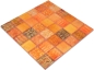 Preview: Mosaique Carre Mosaique de verre Wildlife orange translucide aspect vie sauvage brillant