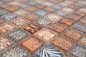 Preview: Mosaique Carre Mosaique de verre Wildlife lightbrown Translucide aspect vie sauvage brun clair brillant