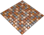 Preview: Mosaique Carre Mosaique de verre Wildlife lightbrown Translucide aspect vie sauvage brun clair brillant