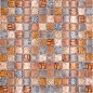 Preview: Mosaique Carre Mosaique de verre Wildlife lightbrown Translucide aspect vie sauvage brun clair brillant