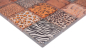 Preview: Mosaico Mosaico de vidrio cuadrado Wildlife marron claro Translucido Wildlife look marron claro brillante