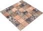 Preview: Mosaico Mosaico de vidrio cuadrado Wildlife marron Translucido Wildlife look marron brillante