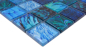 Preview: Mosaique Carre Mosaique de verre Wildlife blue translucide aspect vie sauvage bleu brillant