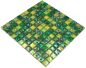 Preview: Mosaico cuadrado de vidrio mosaico vida silvestre verde translucido mirada verde brillante