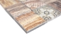 Preview: Mosaique imitation bois translucide Crystal brun brillant - 10 feuilles de mosaique