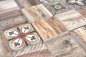 Preview: Mosaique imitation bois translucide Crystal brun brillant - 10 feuilles de mosaique