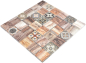 Preview: Mosaikfliese Patchwork braun beige marrone Fliesenspiegel Küchenrückwand 160-w200