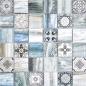 Preview: Mosaique imitation bois translucide Crystal bleu clair brillant - 10 feuilles de mosaique