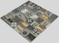 Preview: Mosaique imitation bois translucide Crystal bleu-vert brillant - 10 feuilles de mosaique