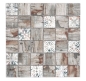 Preview: Mosaik Quadrat Glasmosaik mix lightbeige beige Transluzent hellbeige matt