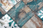 Preview: Mosaique Carre Mosaique de verre mix beige petrole translucide mat