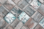 Preview: Mosaique Carre Mosaique de verre mix grey brown green Translucide gris brun vert mat