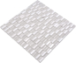 Preview: Batonnets de mosaque de verre pierre mix blanc mat mix translucide optique croise brillant
