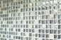 Preview: Mosaique carre Mosaique de verre pierre mix blanc argent noir structure mix translucide aspect relief brillant
