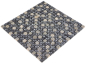 Preview: Mosaique carre Mosaique de verre pierre mix blanc argent noir structure mix translucide aspect relief brillant