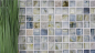 Preview: Mosaique Carre Mosaique de verre Pierre mix Cream gris clair Mix translucide aspect strie brillant