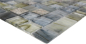 Preview: Mosaique Carre Mosaique de verre Pierre mix Cream gris clair Mix translucide aspect strie brillant