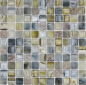 Preview: Mosaique Carre Mosaique de verre Pierre mix Cream gris clair Mix translucide aspect strie brillant