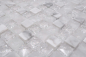 Preview: Mosaico cuadrado de vidrio mosaico de piedra mezcla blanca mezcla translucida brillante