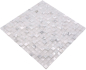 Preview: Mosaico cuadrado de vidrio mosaico de piedra mezcla blanca mezcla translucida brillante
