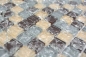 Preview: Glasmosaik Mosaikfliese gebrochen grau beige braune