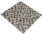 Preview: Mosaique Carre Mosaique de verre mix blue beige brown Translucide bleu marron brillant