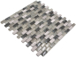 Preview: Mosaique Brick Mosaique de verre Pierre mix gris-vert Mix translucide aspect maconnerie brillant