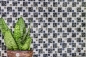 Preview: Mosaique de verre Carreau de mosaique acier inoxydable noir argent combinaison mur salle de bain - 88-k1499