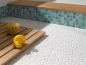 Preview: Mosaico guijarro uni blanco brillante ceramica aspecto guijarro