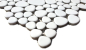 Preview: Mosaique aspect galet Ceramique blanc brillant - 10 feuilles de mosaique