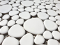 Preview: Mosaique aspect galet Ceramique blanc brillant - 10 feuilles de mosaique