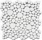 Preview: Mosaique aspect galet Ceramique blanc brillant - 10 feuilles de mosaique