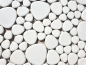 Preview: Mosaique aspect galet Ceramique blanc brillant - 10 feuilles de mosaique