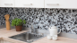 Preview: Mezcla de guijarros en mosaico negro moteado blanco brillante aspecto de guijarros de ceramica