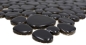 Mobile Preview: Kieselmosaik Drops schwarz glänzend Keramiksteine Mosaiksteine Duschboden Duschwand 12-0302